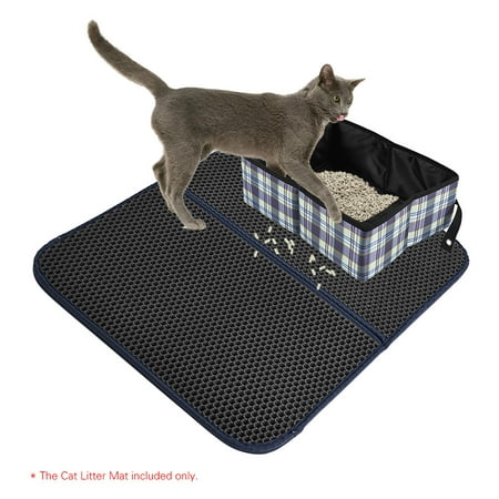 Rubber Litter - Premium Cat Litter Trapper Mat Pad Larger Honeycomb with Waterproof Base Layer EVA Foam Rubber 72 * 55cm / 28 * 22in