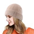 thumbnail image 4 of Bib Hat Two Piece Set Thickened And Padded Knitted Plush Woolen Hat Scarf Outdoor Hat Set, 4 of 6