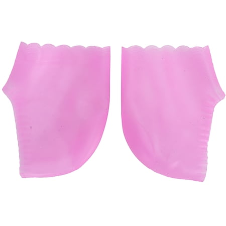 Heel Sleeve Heel Cover Silicone Cracked Heel Socks Anti-Cracking Heel Sleeve Cover For 34-45 Rose Red