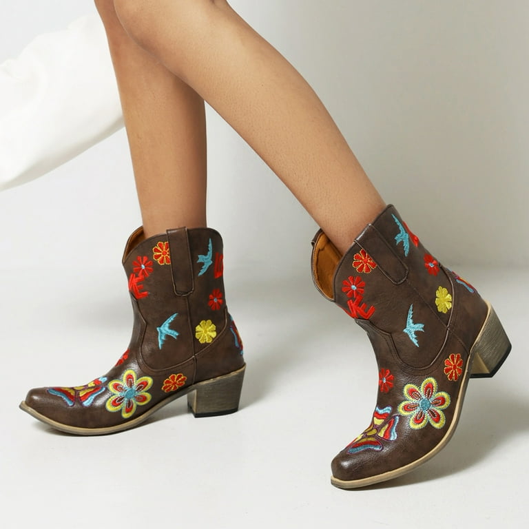 Embroidered ankle boots uk cheap
