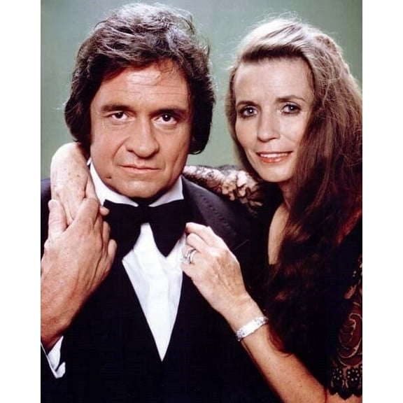 Johnny Cash in tuxedo portrait with June Carter Cash 1978 8x10 inch photo