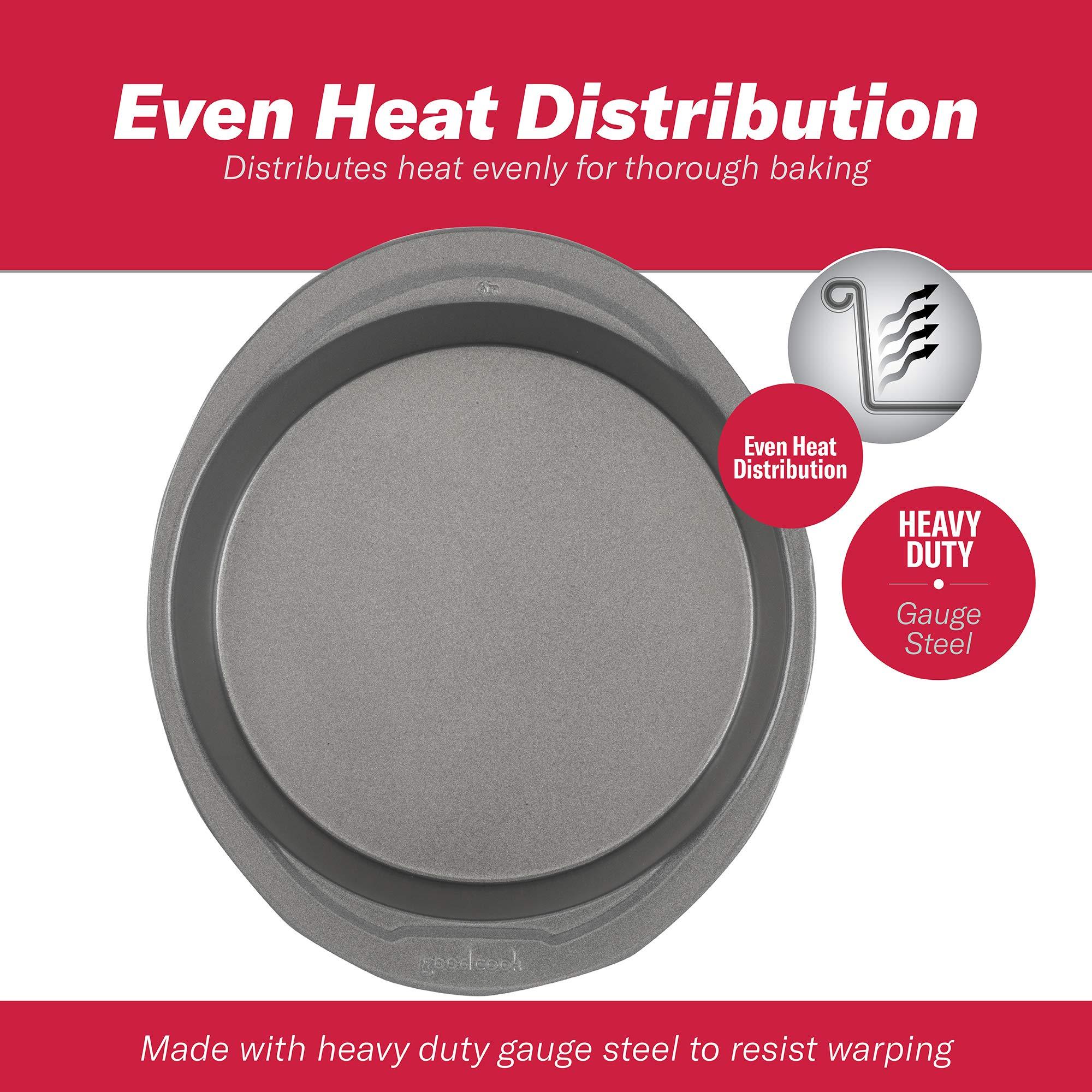 Smash Cake Baking Pan 6, 7.5"x6.5", Metal, Nonstick, Round, GoodCook