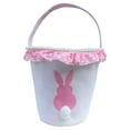 thumbnail image 1 of Cesta de conejo de Pascua, cesta de regalo para llevar, cesta de conejo, cesta con volantes para cazar Rosa, 1 of 8