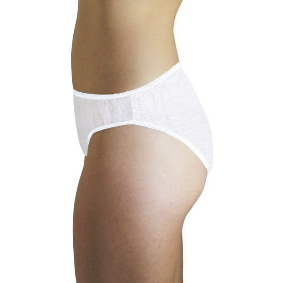 Underworks® WOMENS DISPOSABLE 100 COTTON UNDERWEAR FOR TRAVEL HOSPITAL STAYS EMERGENCIES