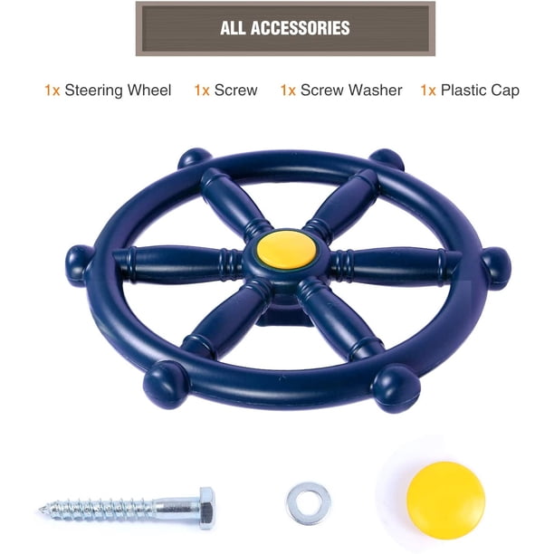 REDCAMP Pirate Ship Wheel 2.0, Swingset Steering Wheel Playset