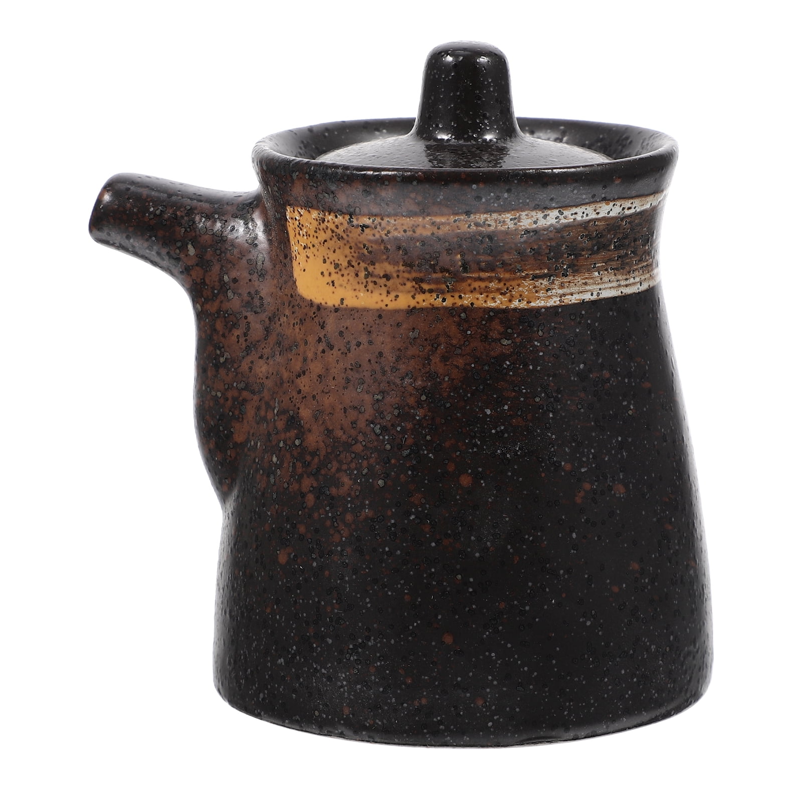 Japanese Style Soy Sauce Container Ceramic Condiment Pot Decorative