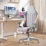 X Rocker Mysa PC Gaming Chair, Gray/Pink, Gray Base, 24.4 x 27.2 x 48.4-51.2