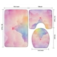 thumbnail image 3 of Pastel Rainbow Clouds Bathroom Rugs Sets 3 Piece,Toilet Cover Set,Absorbent Non Slip Bathroom Mats Sets with U-Shaped Contour Rug Toilet Rug Set, 3 of 5