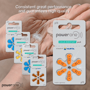 Power One Size 13 Hearing Aid Batteries (60 Batteries )