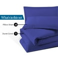 thumbnail image 7 of 800 Thread Count 100% Egyptian Cotton 5 Piece Duvet Set with Zipper Closure & Corner Cal King/King 5 Pc Duvet Set Color Royal Blue Solid, 7 of 7