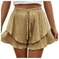 thumbnail image 2 of Kureaily Women Summer Shorts Elastic Waist Shorts Casual Wide Legs Shorts With Pockets, 2 of 5