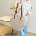 thumbnail image 1 of Bolsa Bolso de hombro tejido hecho a mano Boho Summer Tote Bolso de playa de paja (Blanco) Tmvgtek Para estrenar, 1 of 9