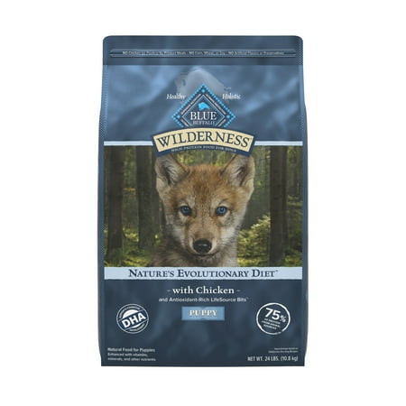 UPC: 0840243148585 | Blue Buffalo Wilderness High Protein Natural Puppy Dry Dog Food plus Wholesome Grains Chicken 24 lb bag