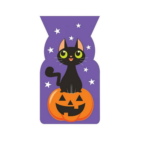 Black Cat Halloween Favor Bags