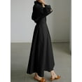 thumbnail image 4 of ZANZEA Women Buttons Long Sleeve Dress High Waist Casual Long Shirt Dress, 4 of 5