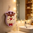 thumbnail image 2 of Christmas Hand Towels with Hanging Loop Soft Santa Dishtowels Xmas Hanging Washcloths Christmas Holiday Bathroom Kitchen Dish Towels Set for Drying Cleaning Cookin, 2 of 7