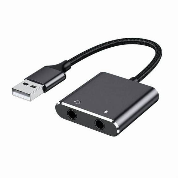 USB External Stereo Sound Card USB Sound Adapter USB to 3.5mm Microphones Speaker Sound Interfaces for PC Laptop