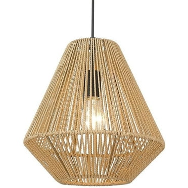 Goeco 1-Light Hand-Woven Rope Branch Chandelier Pendant Light