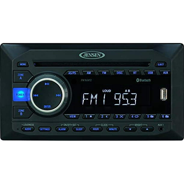 Jensen Jwm452 2 Speaker Zones Am/Fm Dvd Bt Aux Usb Bluetooth Wall Mount