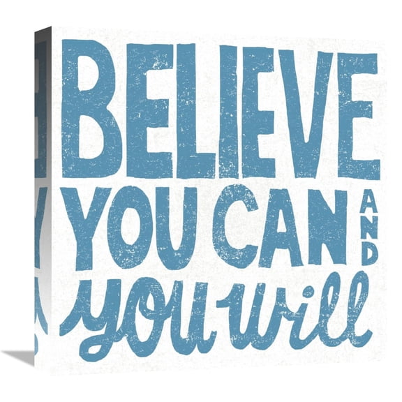 Global Gallery's 'Believe You Can Teal' By Michael Mullan Stretched Canvas Wall Art