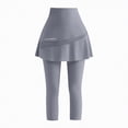 thumbnail image 4 of UngA Tennis Skirted Leggings with Pockets for Women Golf Skapri Leggings with Skirt Leggings for Women Grey,XL, 4 of 9