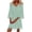Mint Green, variant on Staron Women's Casual Solid Jacquard Tassel V-Neck 3/4 Sleeve Dress Fashion Loose Party Vacation Boho, White XL
