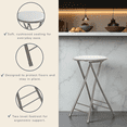 thumbnail image 5 of Lavish Home Backless 24-Inch Folding Stool with 225lb Capacity (White), 5 of 12