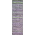 thumbnail image 2 of Addison Rugs Mayfield Premium Machine Washable Transitional Stripes Purple Runner Rug, 2'3" X 7'6" Machine Washable Transitional Stripes Purple Oversized Sherpa Throw Blanket, 2 of 6