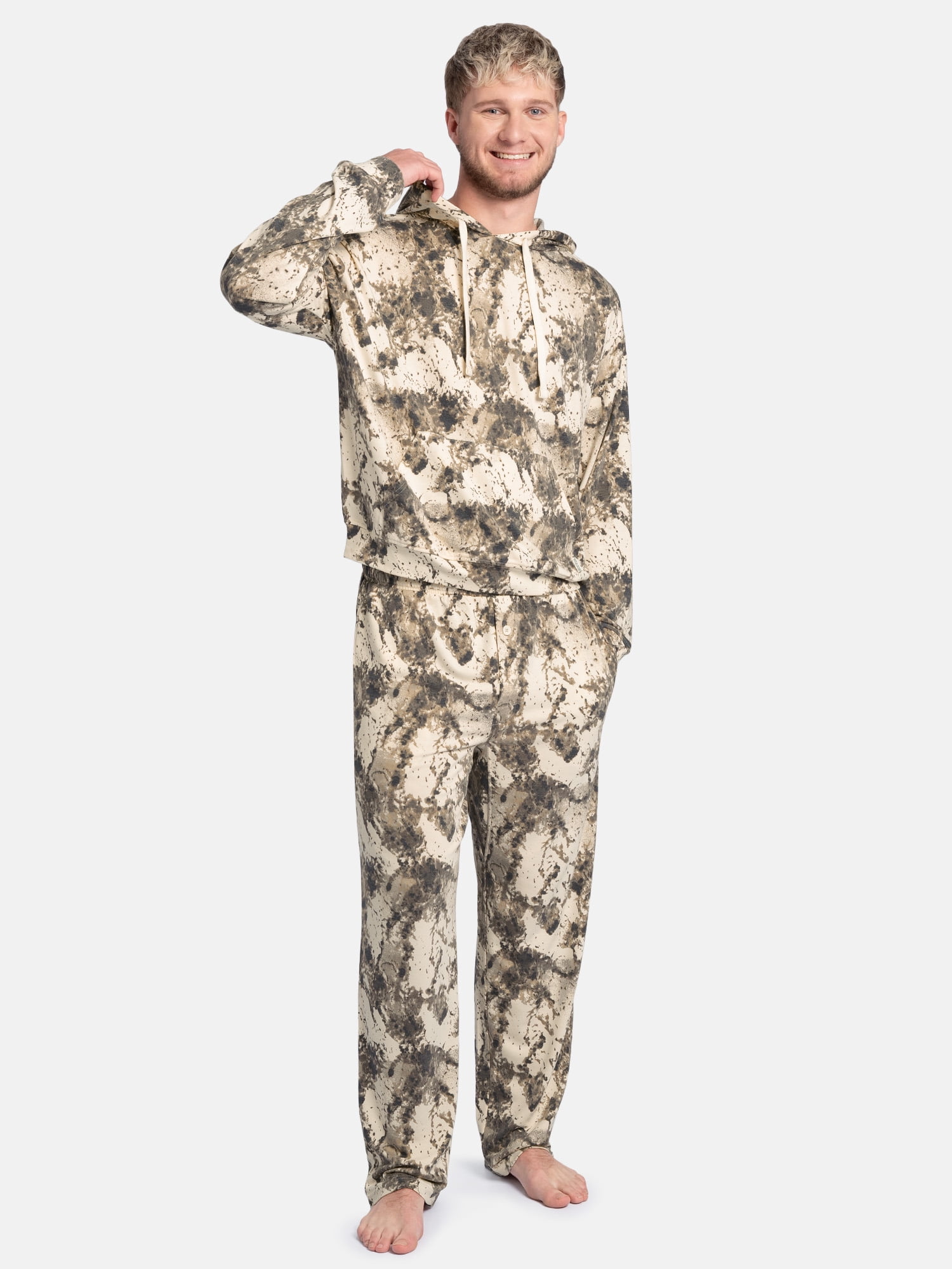 Fruit of the Loom Men's Baby French Terry Pullover Sleep Hoodie, Sizes S - XXL
