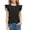 Black, variant on Girls Leopard Shirts Ruffle Short Sleeve Leopard Print Tops For Girls Loose Round Neck Summer T Shirts For Kids Size 10 150 Off-white