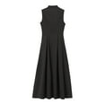 thumbnail image 3 of Kaemgyyd Midi Dresses for Women Zipper Front A-Line Work Dresses Casual Flowy Sleeveless Fashion Office Dresses, 3 of 6