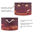thumbnail image 3 of Collapsible 20" Round Storage Basket with Handles Laundry Hamper Open Storage Bins Starry Christmas Background, 3 of 6