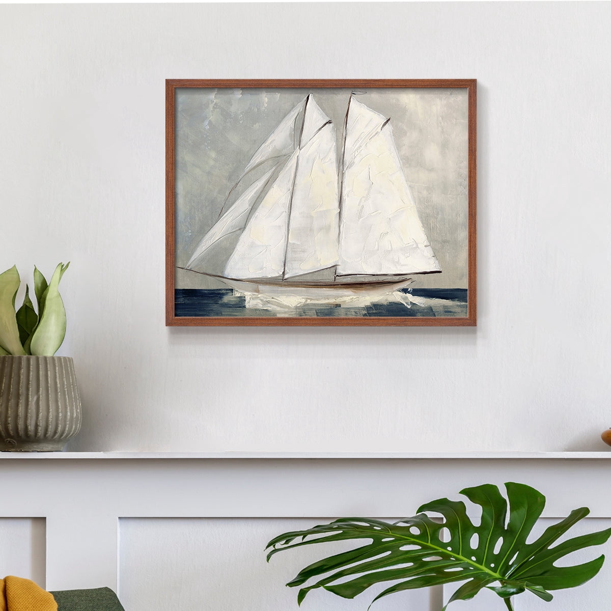 Setting Sail by Sally Swatland - Restickable Framed Giclée Print