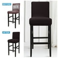thumbnail image 2 of Unique Bargains Bar Stool Covers for Bar Counter Short Back Chair Slipcovers Dark Brown 4 Pcs, 2 of 8