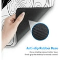 thumbnail image 6 of Black and White Topographic Contour Mouse Pad 31.5x11.8 XL Minimalist Cool Design Extended Mousepad Large Keyboard Mouse Mat Desk Pad with Non-Slip Rubber Base Stitched Edges for Home Office Game, 6 of 6