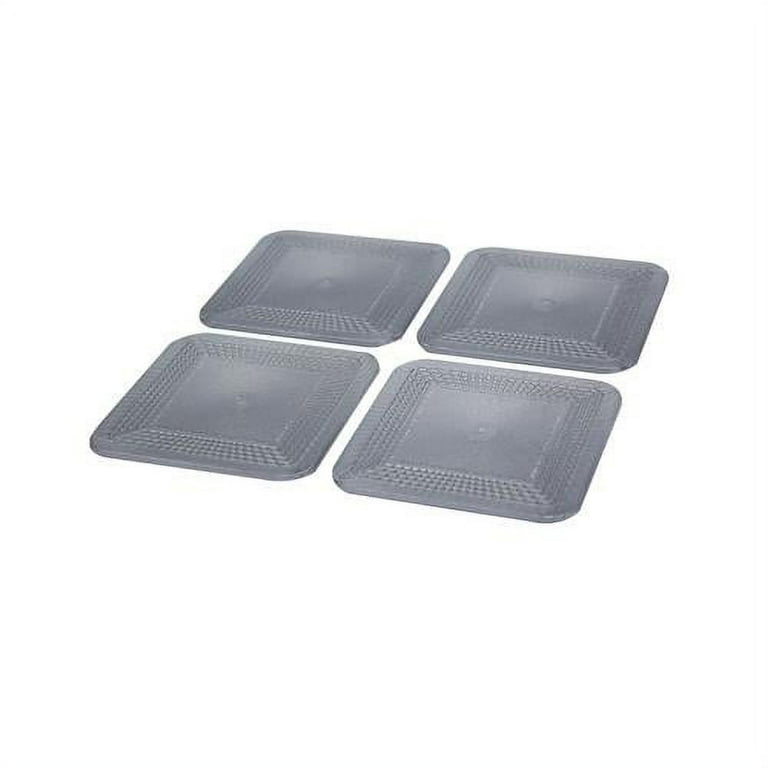 Dycem non-slip square coasters, set of 4, black Dycem non-slip square coasters, set of 4, black