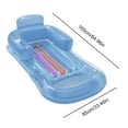 thumbnail image 2 of Cama Flotante Inflable Wdftyju con Sillón Reclinable para Piscina Barandilla Playa Verano Azul, 2 of 9