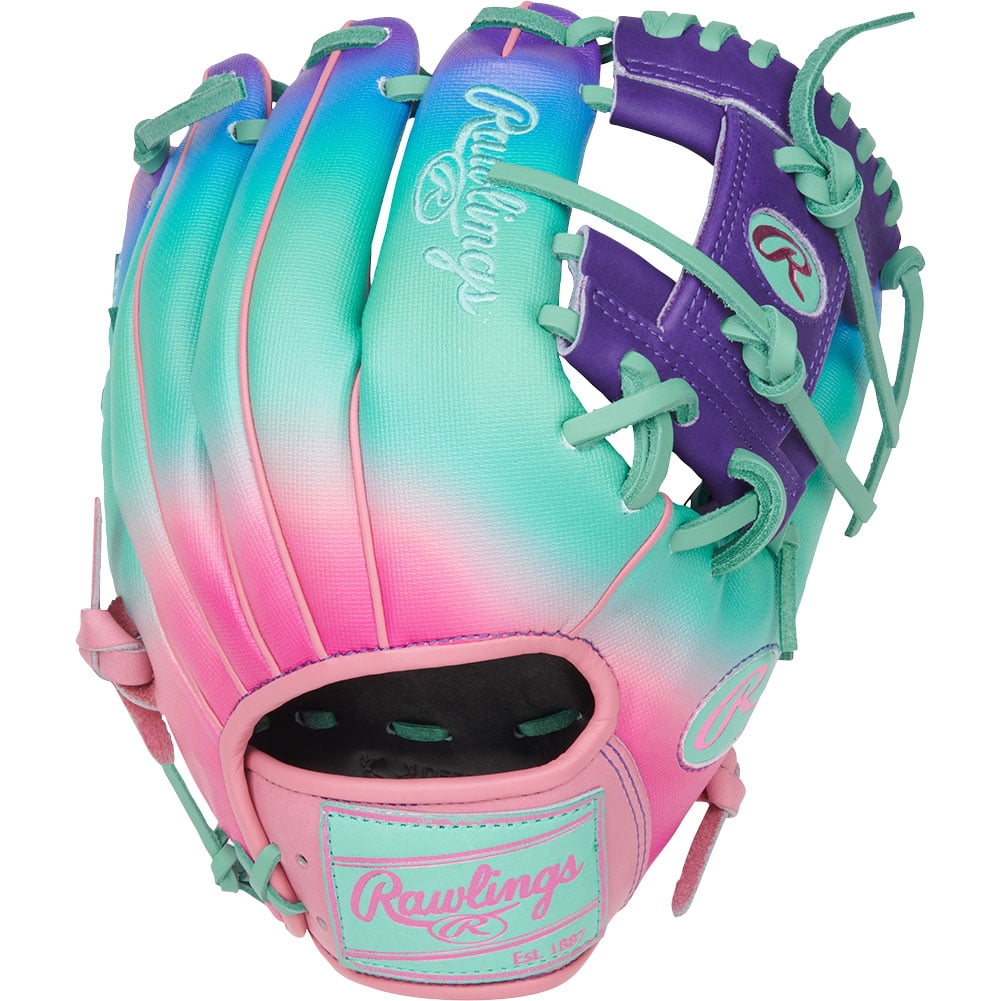 Rawlings LE Heart of the Hide Fun Burst 11.5" Baseball Glove (PROR204 2PUP) Purple/Pink 11.5