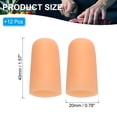 thumbnail image 2 of 1.6" Silicone Gel Finger Cots, Support Fingertips Sleeve Protector Thumb Finger Caps, Beige 12 Pcs, 2 of 7