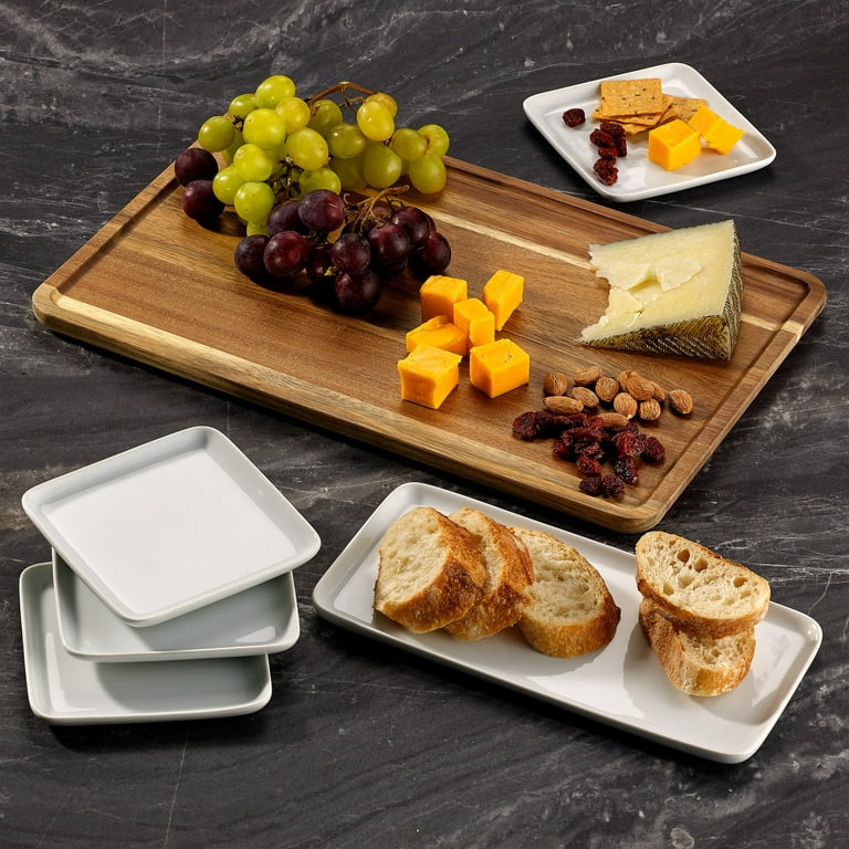 Artisanal Teak Charcuterie, Cutting, Cheese & Bread Board, Handmade, 16x12x1, for Slicing, Dicing & Food Serving