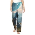 thumbnail image 2 of Lsque Astronaut Contemplating Planet Print Women's Pajama Pants, Lounge Pant - Comfortable Home Wear,Elastic Waistband, Stylish Design-X-Large, 2 of 9