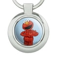 thumbnail image 3 of Sesame Street Vintage Elmo Keychain Classy Round Chrome Plated Metal, 3 of 5