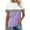 Purple, variant on Itsame Summer Womens Casual T-Shirt for Women Plain Short Sleeved Shirt Tops Fashionable Round Neck Stripe T Shirt Wine Size 4XL