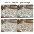 thumbnail image 7 of ODIKA 8'x10' Beige Blue Floral Medallion Design Washable Area Rug Elegant Ornamental Pattern with Borders Durable, Non-Slip for Living Room, Under Sectional, Family, 7 of 7