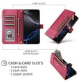 thumbnail image 2 of ShieldFlex Wallet Case for iPhone 13 RFID Blocking 5-Card Holder Soft PU Leather Magnetic Snap Crossbody Shoulder Strap Zipper Pocket Phone Case,Red, 2 of 7