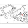 thumbnail image 2 of NOVAPARTS Rear Trunk Lid Grip with Key Button for BMW E46 323i 325i 325xi 328i 330i 330xi 51137170966 1998 1999 2000 2001 2002 2003 2004 2005 51137171699, 2 of 10