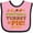 Pink and Black, variant on Inktastic Football Turkey and Pie Girls Baby Bib
