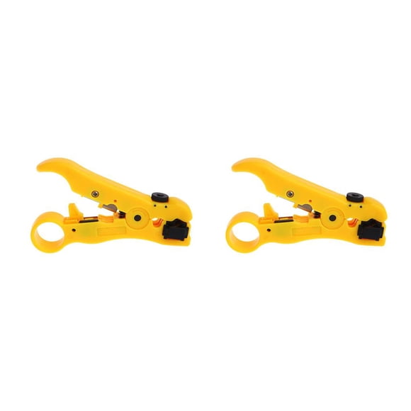 Riwesomey Cable de alambre pelador de cortador universal para herramienta de pelado coaxial UTP/STP RG59/6/7/11 de alambre plano o