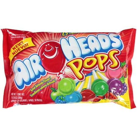 Van Melle AirHeads Lollipops, 50 ea