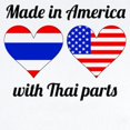 thumbnail image 2 of CafePress - Made In America With Thai Parts Body Suit - Baby Light Bodysuit, Size Newborn - 24 Months, 2 of 4